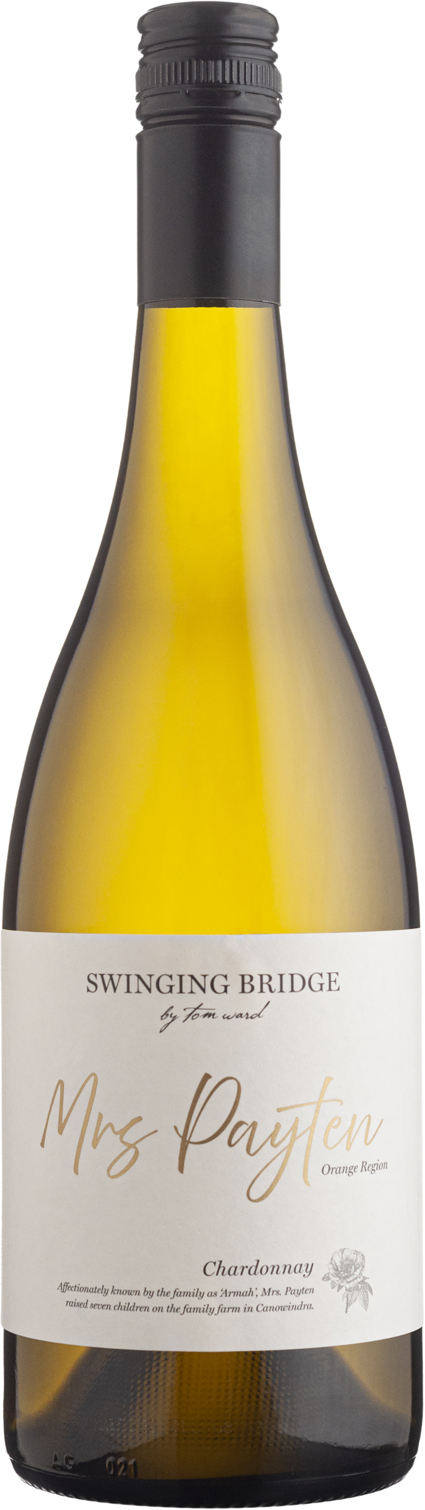 Swinging Bridge by Tom Ward Mrs Payten Chardonnay 2023 Orange